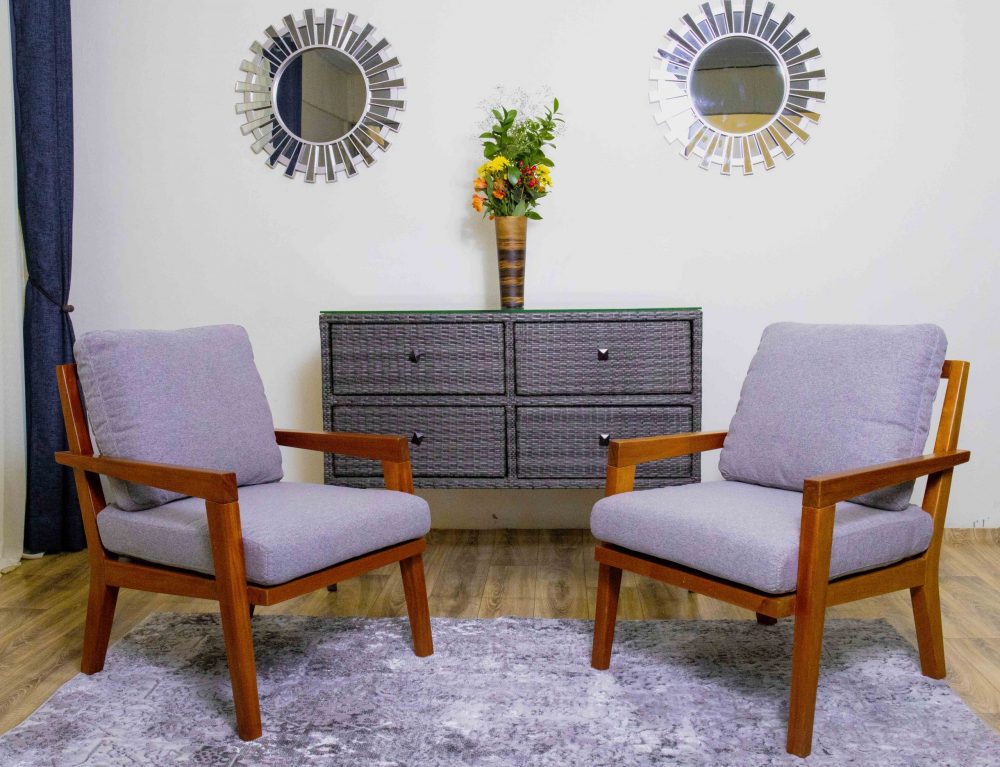 TCatargena Wooden Wing Chairs (2) - Image 2