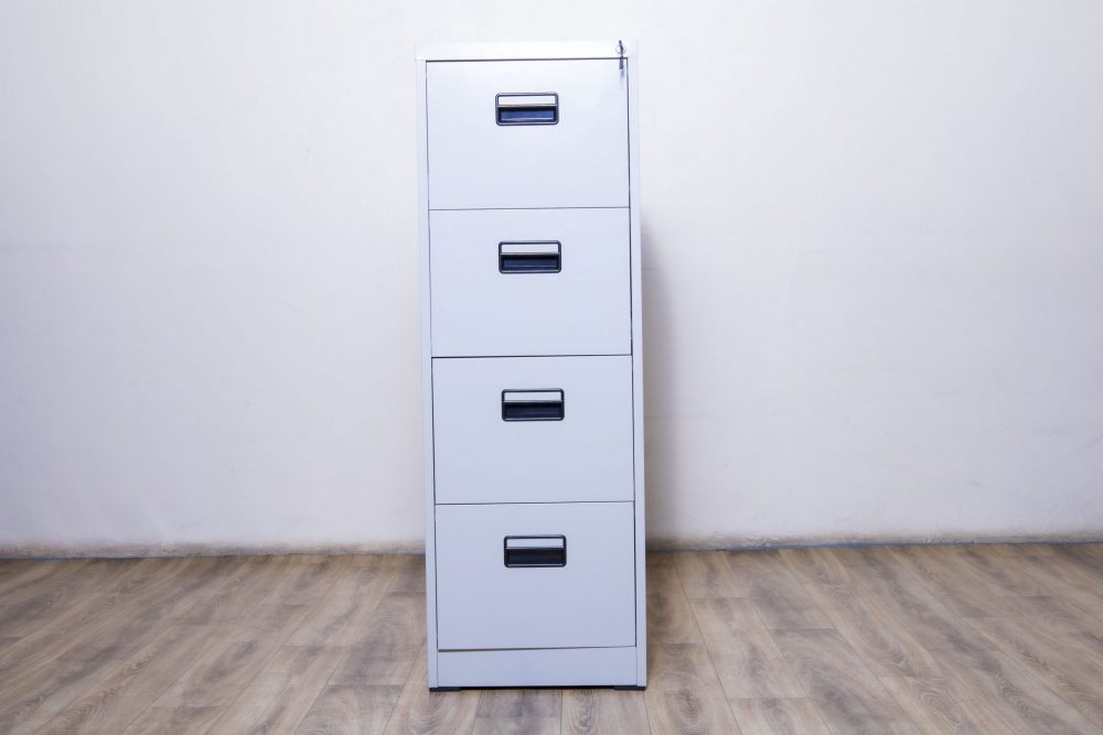 4 drawer metallic cabinet with central locking system