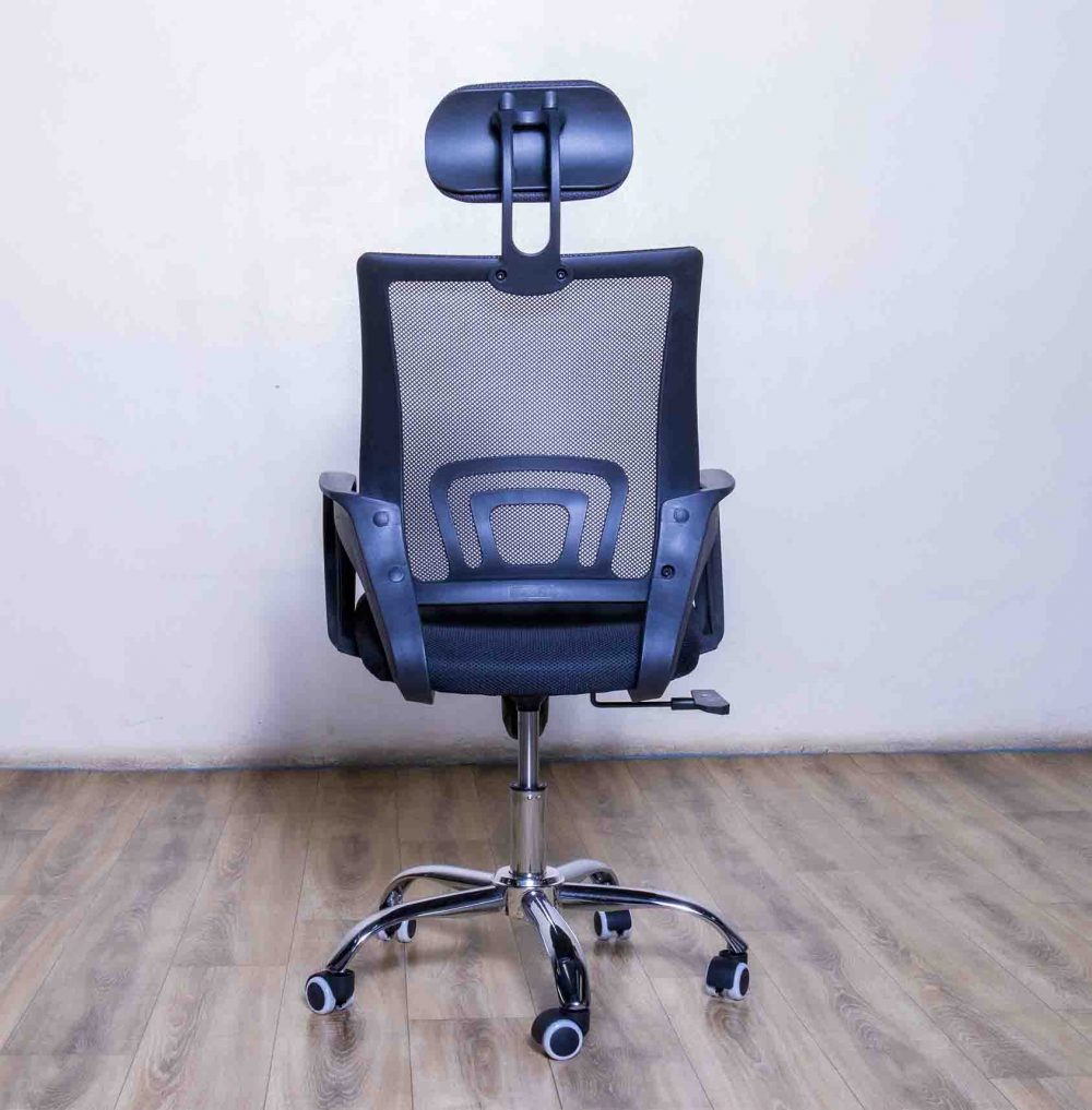 Ergonomic high back swivel office chair with fixed