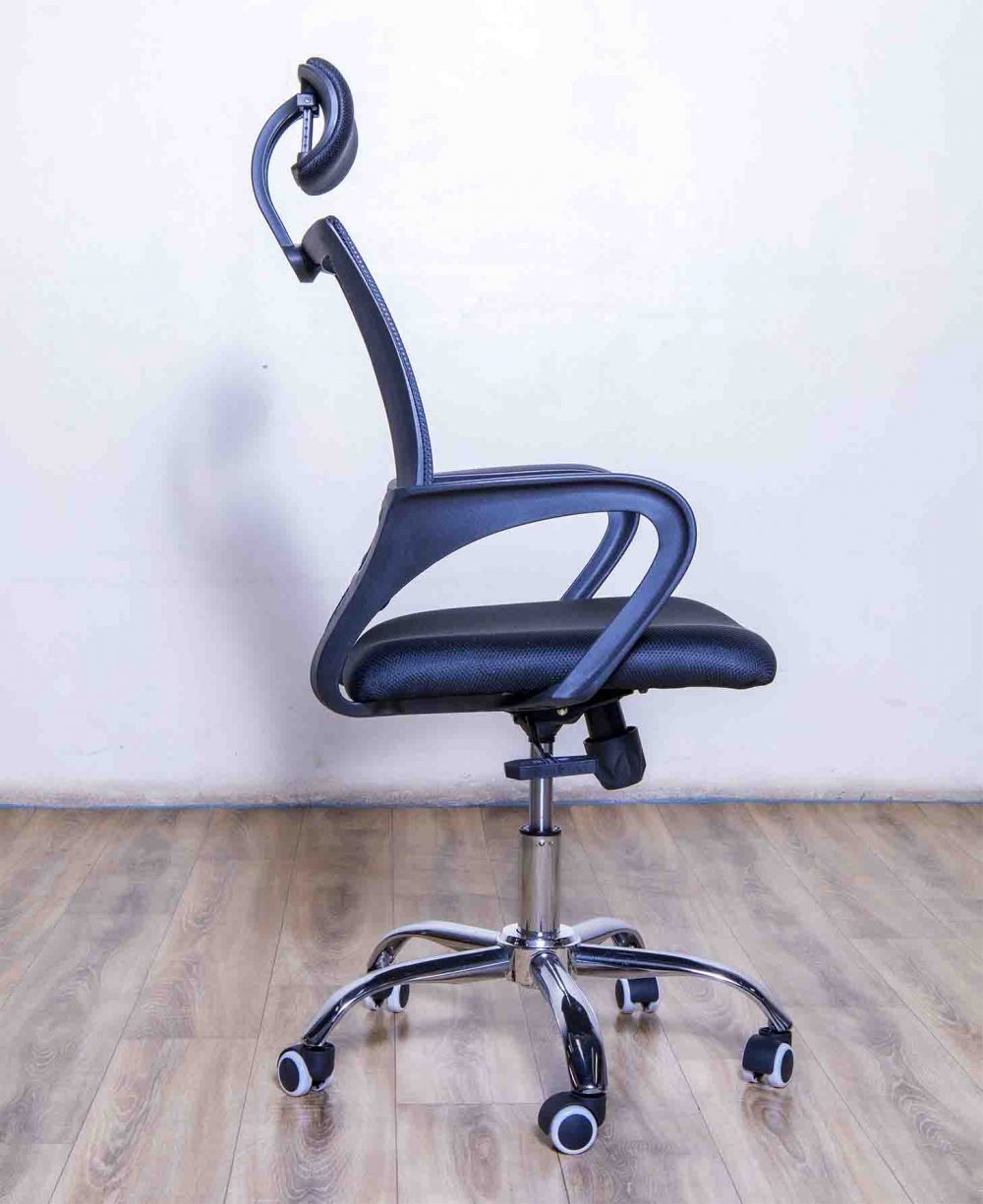 Ergonomic high back swivel office chair with fixed