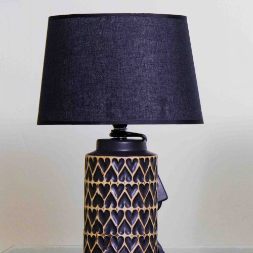 Lampshade in fibre glass and ceramic finish