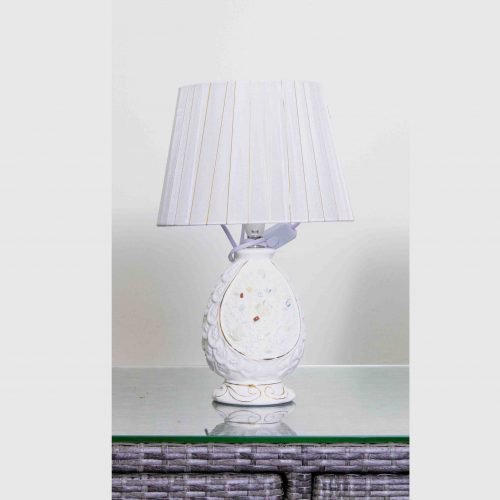 Lampshade in fibre glass and ceramic finish