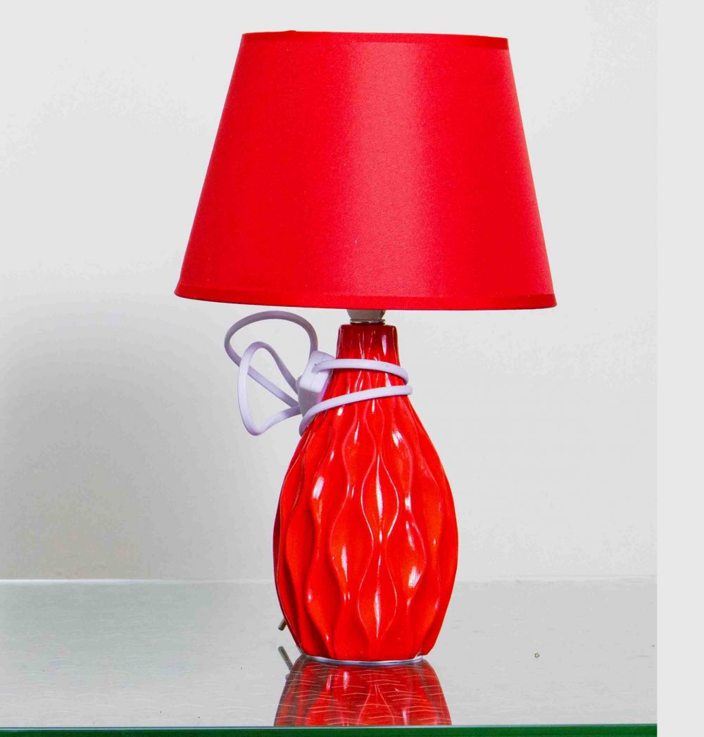 Lampshade in fibre glass and ceramic finish
