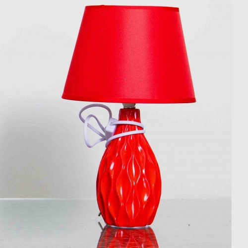 Lampshade in fibre glass and ceramic finish