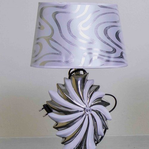 Lampshade in fibre glass and ceramic finish
