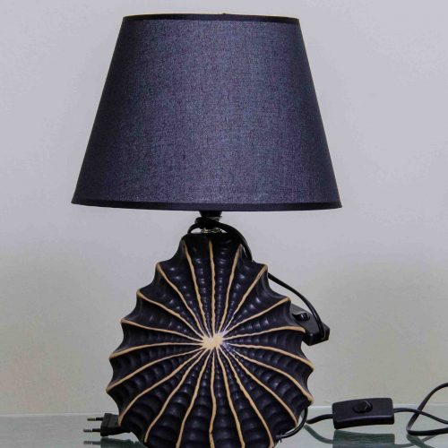 Lampshade in fibre glass and ceramic finish