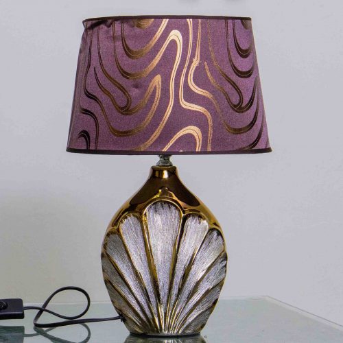 Lampshade in fibre glass and ceramic finish