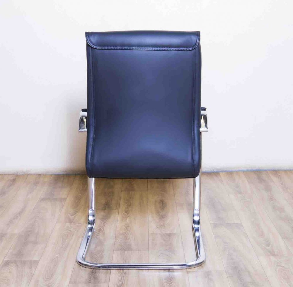 Executive Mid back Leather with fixed padded armrests on cantiliver base